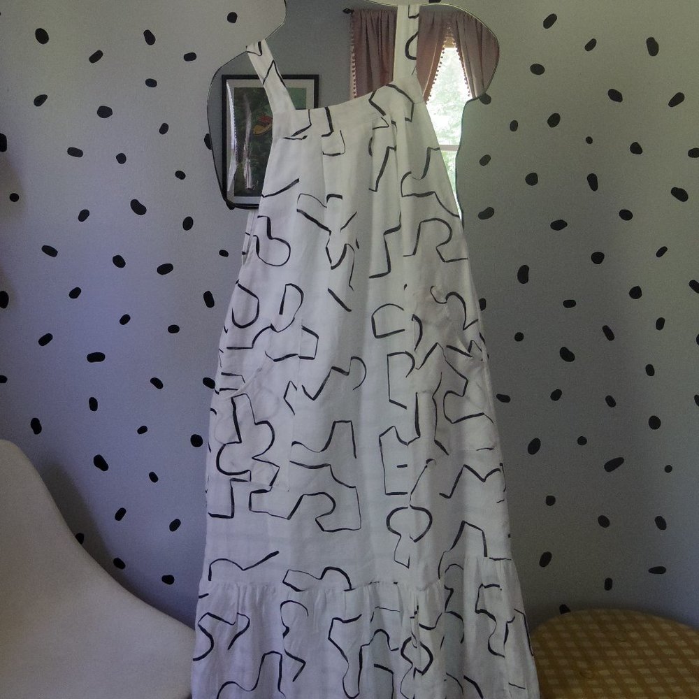 ASOS White Pephem Midi Sundress